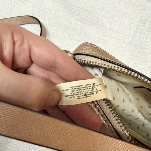 Kate Spade Staci Mini Camera Cossbody Bag Rose Gold Cow Leather Travel Casual - Picture 11 of 13